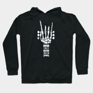 Skeleton Guitar Hand - Metal Music Lovers Hoodie